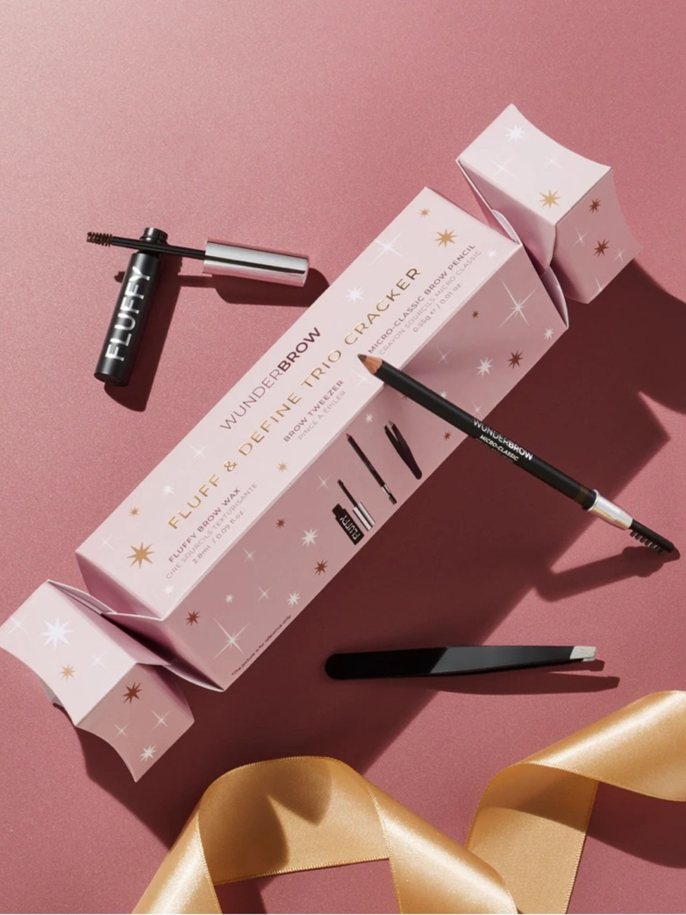 wunderbrow Fluff & Define Trio Cracker New In Box Blonde Gift Set